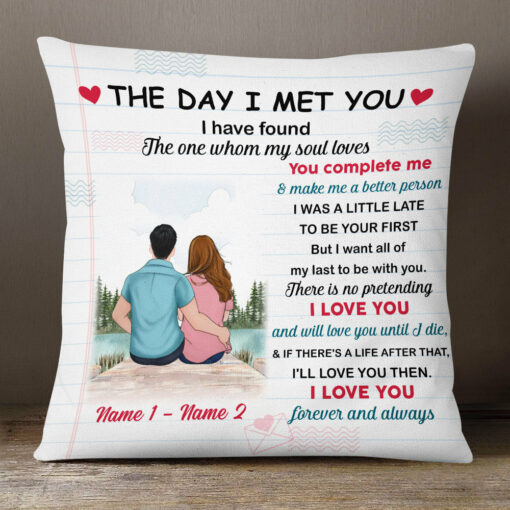 Personalized Letter To My Lover Couple Pillow