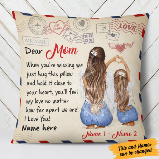 Personalized Letter To My Mom Pillow