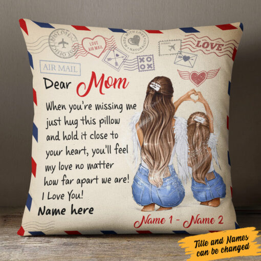 Personalized Letter To My Mom Pillow