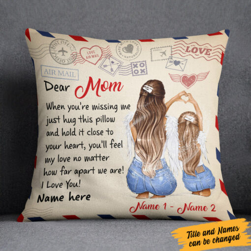 Personalized Letter To My Mom Pillow