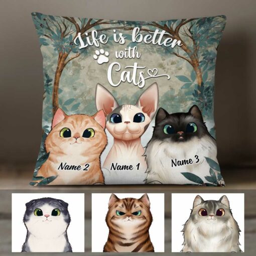 Personalized Life Is Better With Cat Pillow