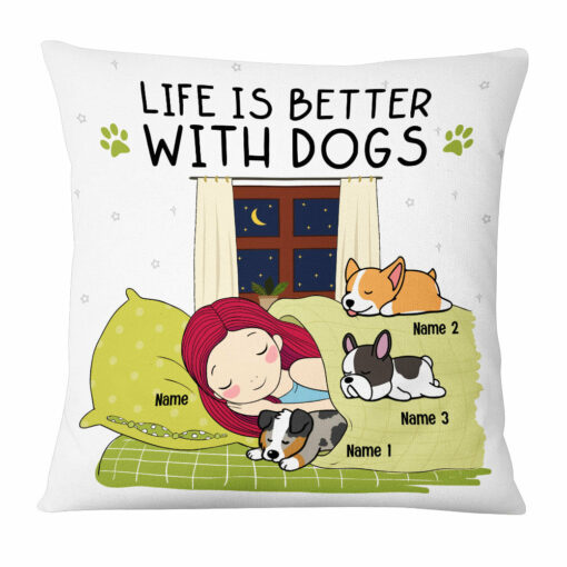 Personalized Life With A Dog Pillow