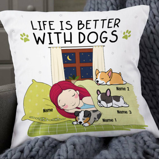 Personalized Life With A Dog Pillow