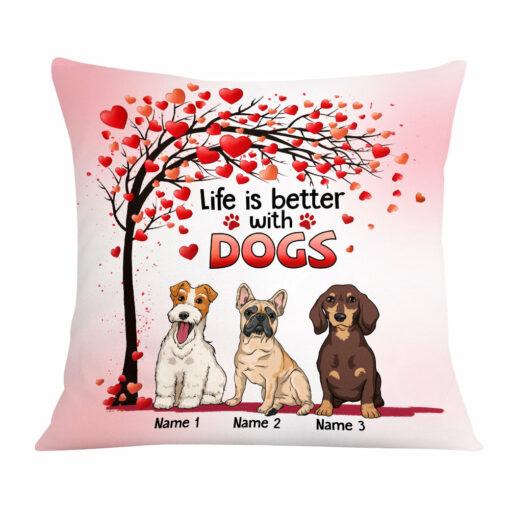 Personalized Life With Dog Pillow