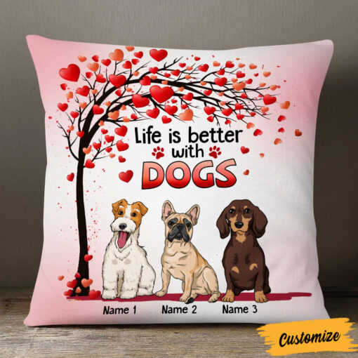 Personalized Life With Dog Pillow