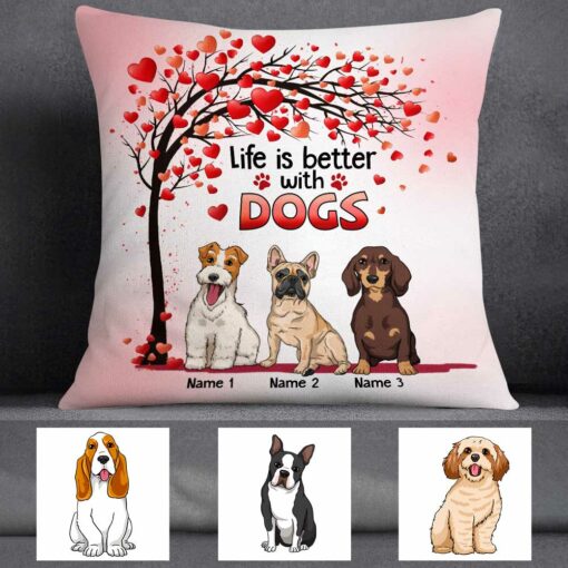 Personalized Life With Dog Pillow