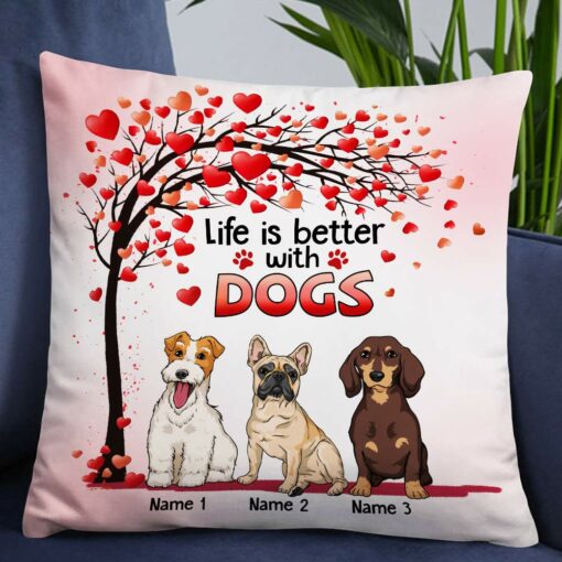 Personalized Life With Dog Pillow