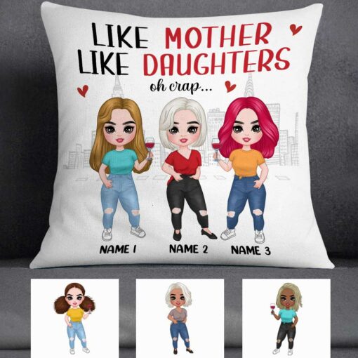 Personalized Like Mother Daughter Love Pillow