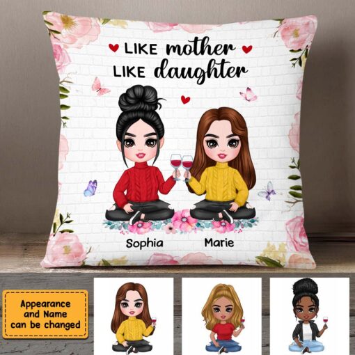 Personalized Like Mother Like Daughter Mom Gift Pillow