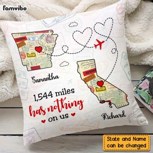 Personalized Long Distance Couple Pillow