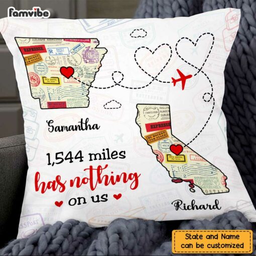 Personalized Long Distance Couple Pillow