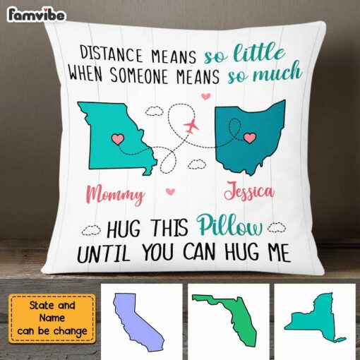 Personalized Long Distance Daughter Means So Much Pillow