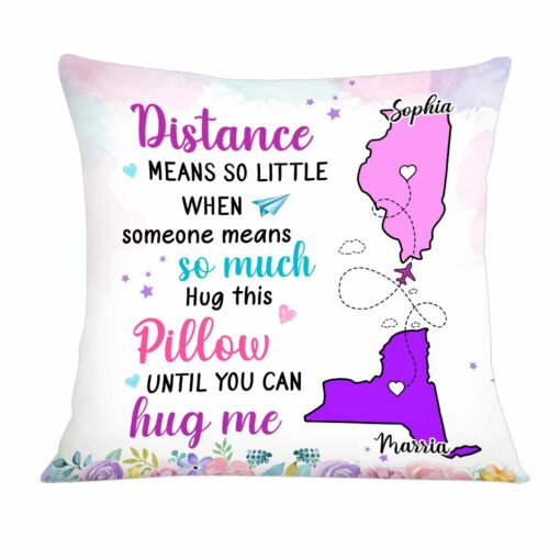 Personalized Long Distance Daughter Mom Pillow