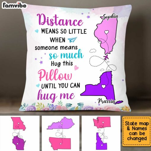 Personalized Long Distance Daughter Mom Pillow