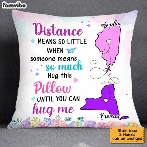 Personalized Long Distance Daughter Mom Pillow