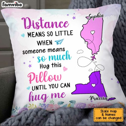 Personalized Long Distance Daughter Mom Pillow