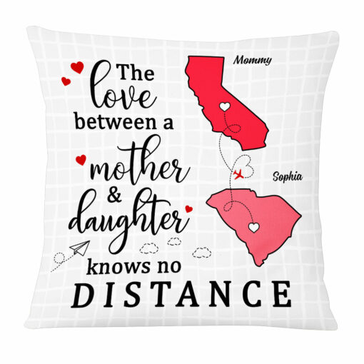 Personalized Long Distance Daughter Pillow