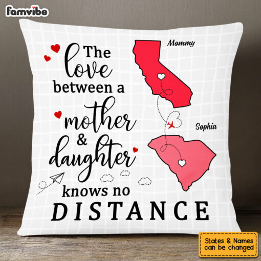 Personalized Long Distance Daughter Pillow