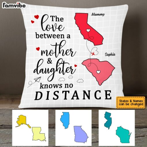 Personalized Long Distance Daughter Pillow