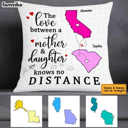 Personalized Long Distance Daughter Pillow