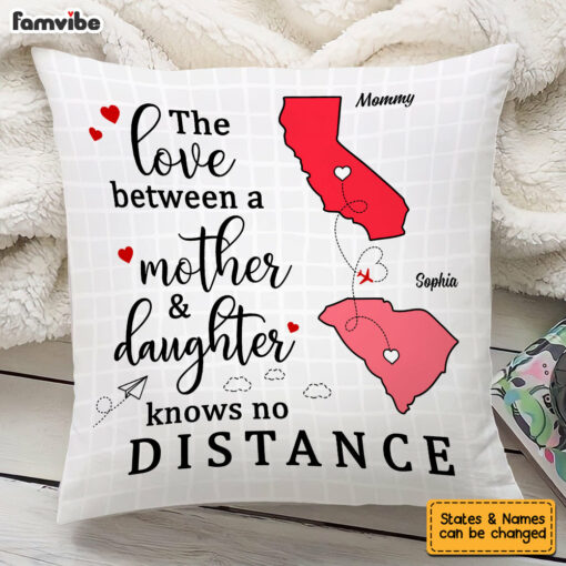 Personalized Long Distance Daughter Pillow