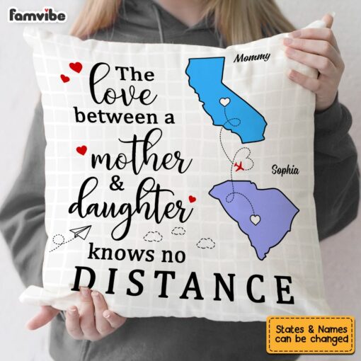 Personalized Long Distance Daughter Pillow