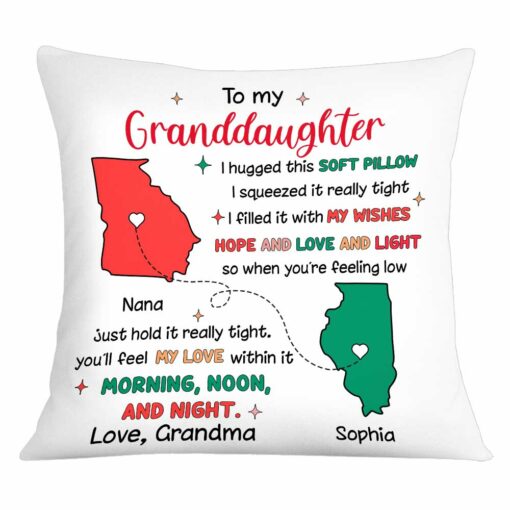 Personalized Long Distance Drawing Hug This Christmas Pillow