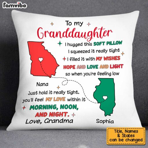 Personalized Long Distance Drawing Hug This Christmas Pillow