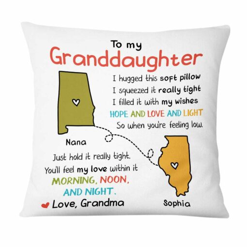 Personalized Long Distance Drawing Hug This Pillow