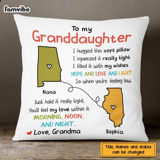 Personalized Long Distance Drawing Hug This Pillow