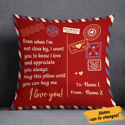 Personalized Long Distance Happy Valentine Pillow