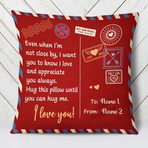 Personalized Long Distance Happy Valentine Pillow