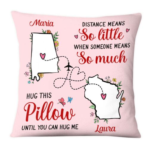 Personalized Long Distance Hug This Pillow