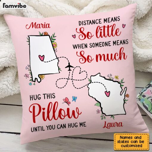 Personalized Long Distance Hug This Pillow