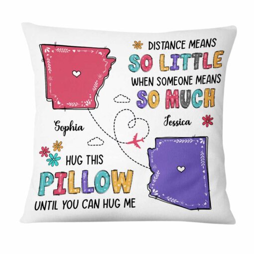 Personalized Long Distance Means So Little Pillow