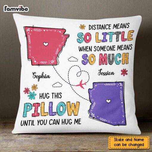 Personalized Long Distance Means So Little Pillow