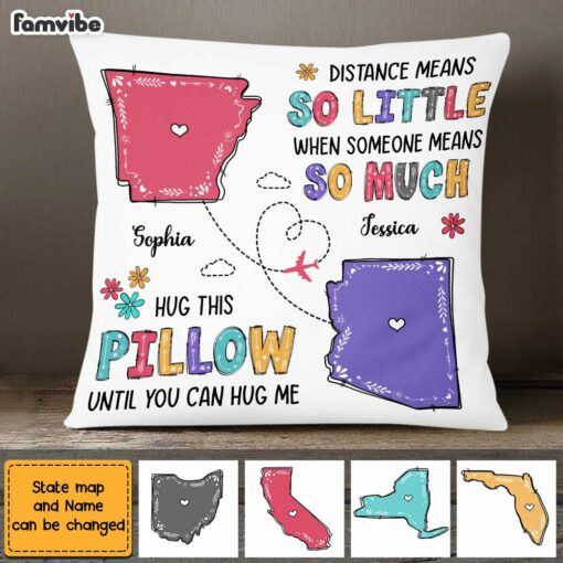 Personalized Long Distance Means So Little Pillow