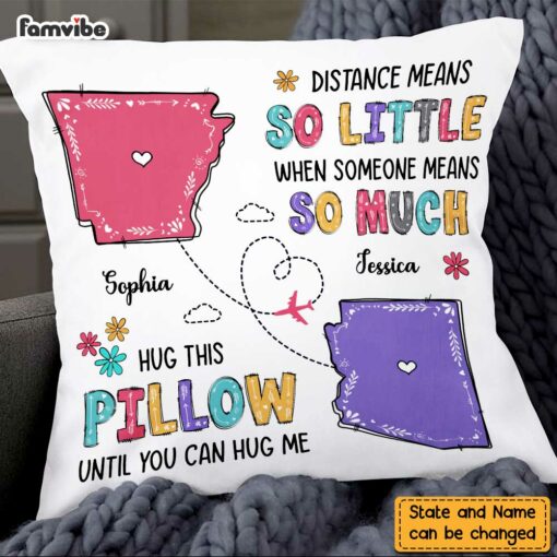 Personalized Long Distance Means So Little Pillow