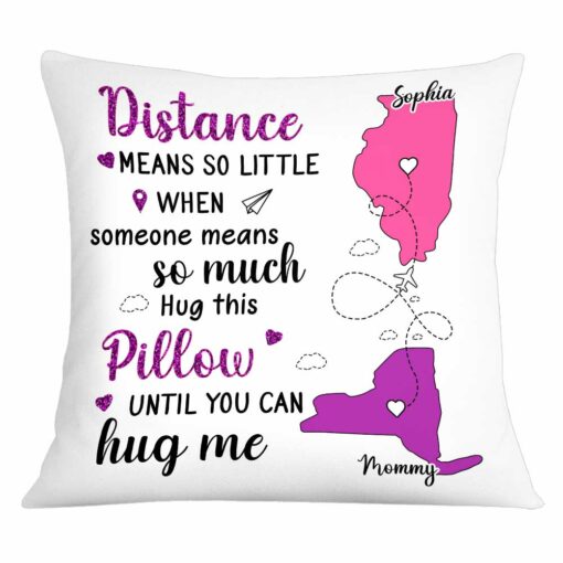 Personalized Long Distance Mom Means So Much Pillow