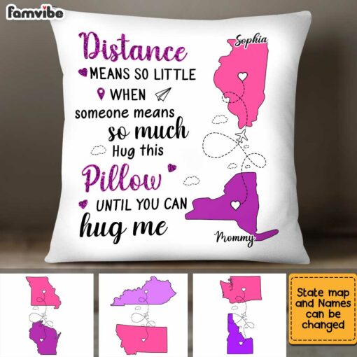 Personalized Long Distance Mom Means So Much Pillow