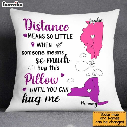 Personalized Long Distance Mom Means So Much Pillow