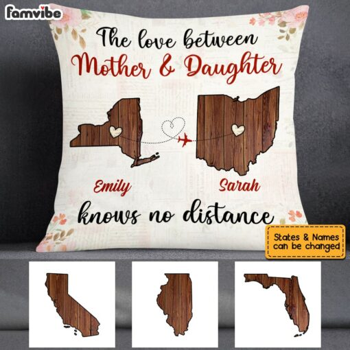 Personalized Long Distance Mom Pillow