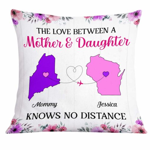 Personalized Long Distance Mother And Daughter Love Pillow