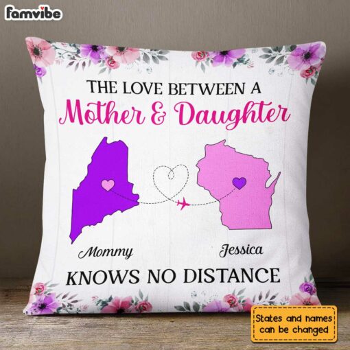 Personalized Long Distance Mother And Daughter Love Pillow