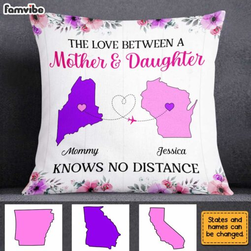 Personalized Long Distance Mother And Daughter Love Pillow