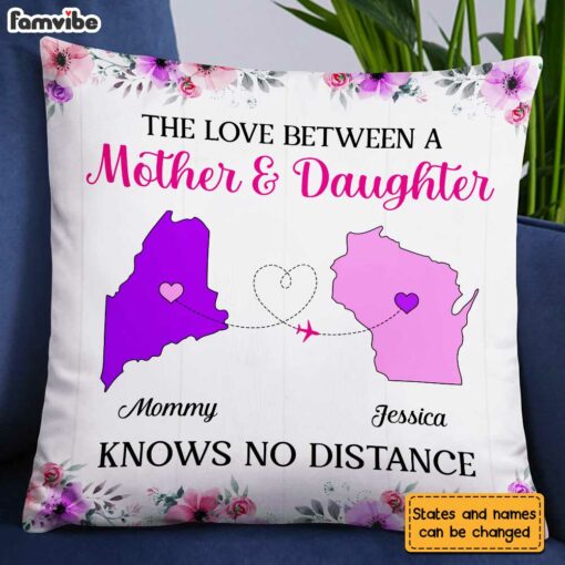 Personalized Long Distance Mother And Daughter Love Pillow