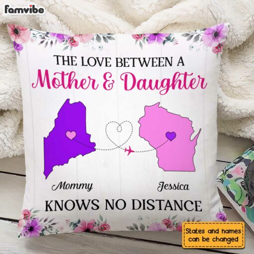 Personalized Long Distance Mother And Daughter Love Pillow