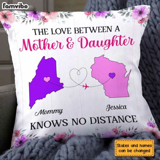 Personalized Long Distance Mother And Daughter Love Pillow