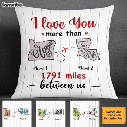 Personalized Long Distance Pillow