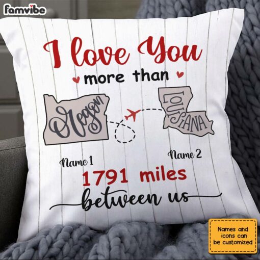 Personalized Long Distance Pillow